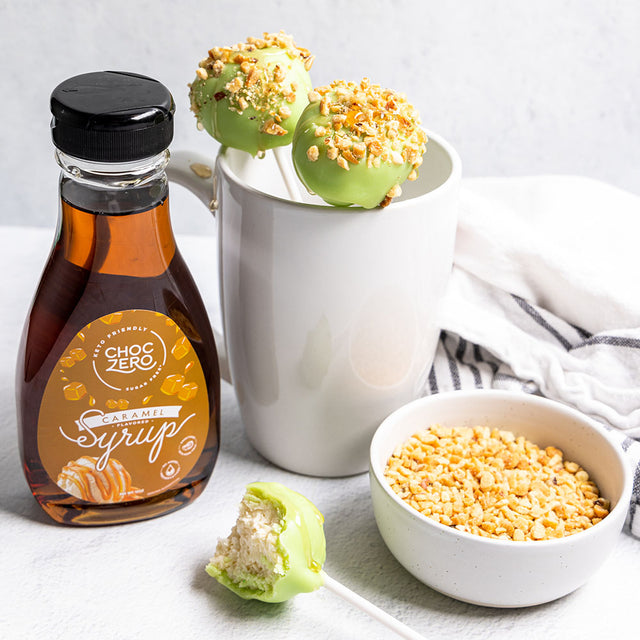 Keto Caramel Apple Cheesecake Pops