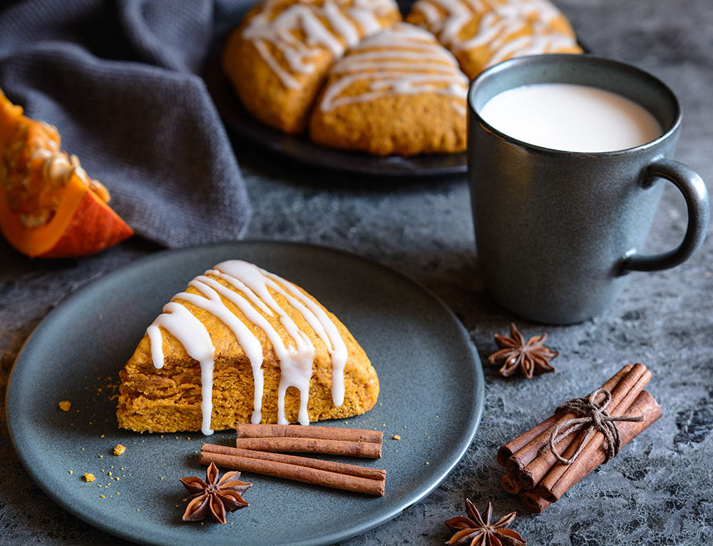 Keto Pumpkin Scones with a Sugar Free Glaze