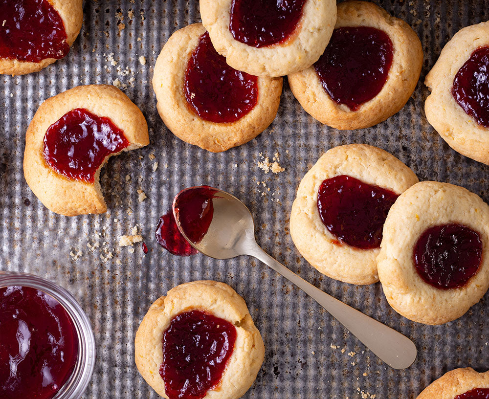 Low Carb Jam Thumbprint Cookies