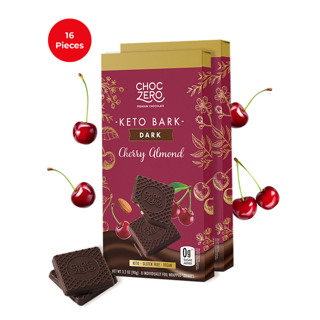 Dark Chocolate Cherry Almond Keto Bark